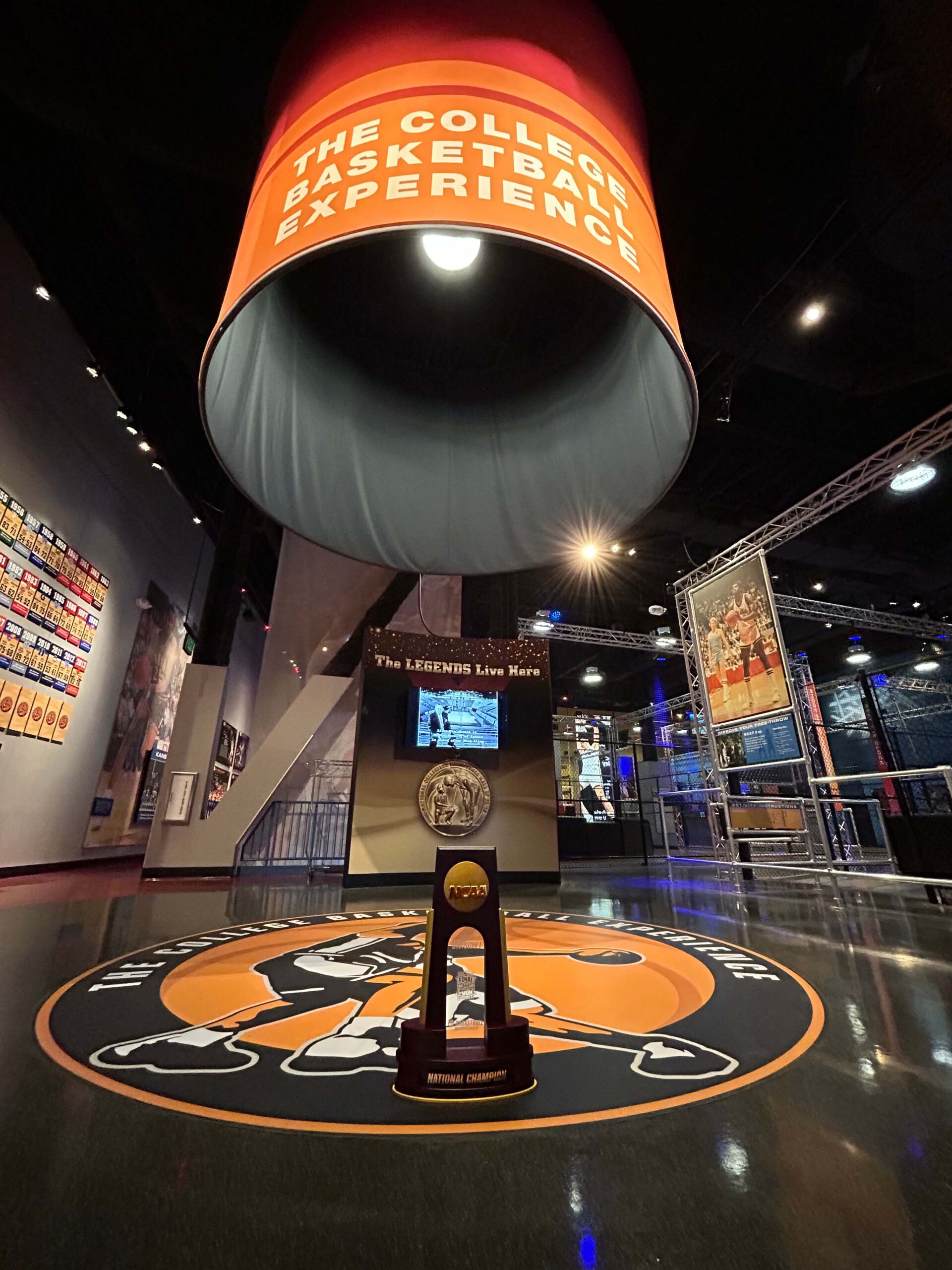 The 2026 NCAA Men's Final Four trophy at The College Basketball Experience.