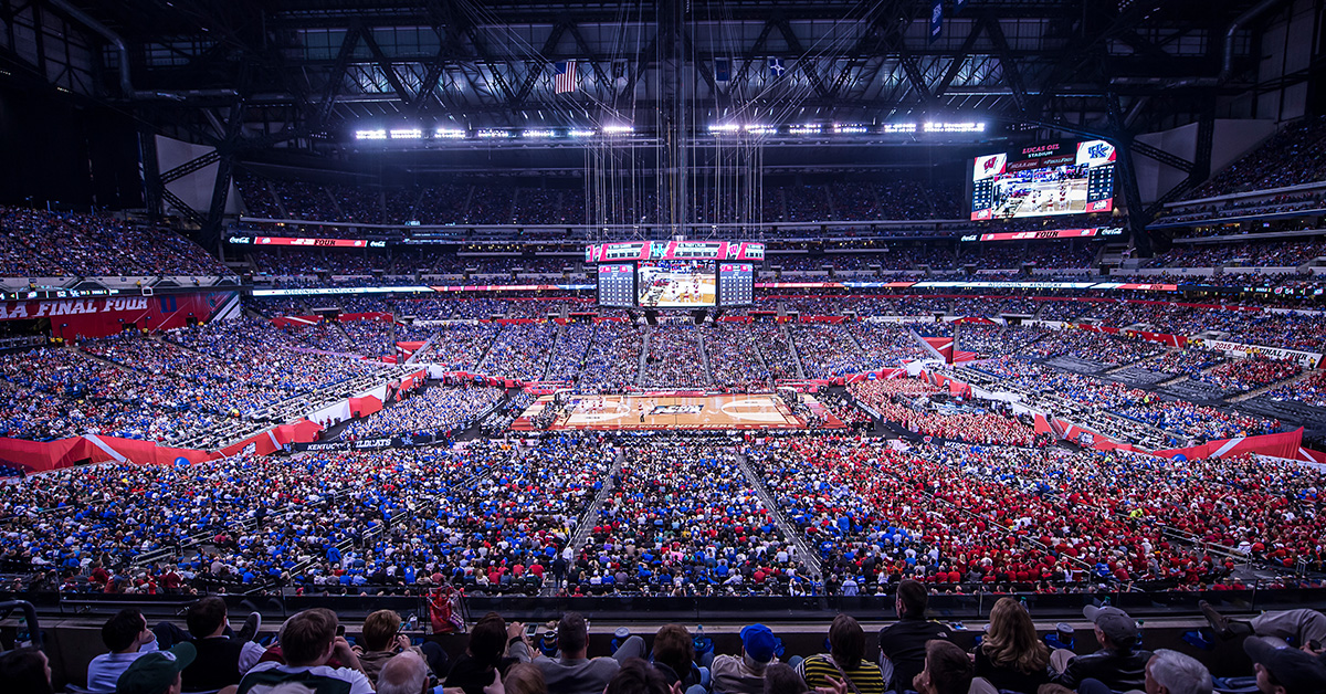 A packed Lucas Oil Stadium during the 2015 NCAA Men's Final Four.